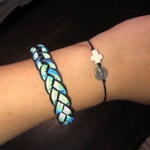 Reflective rastaclap bracelet